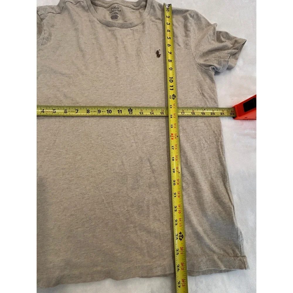 Polo Ralph Lauren Mens Large Beige Heather Crew Neck Short Sleeve T-Shirt Pony